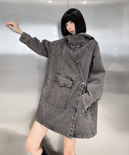Denim Hoodie Jacket